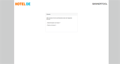 Desktop Screenshot of bannertool.hotel.de